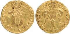 World Coins France, The Dauphiné – Charles de France (the future Charles V), gold florin d'or, St. John the Baptist stands, rev. florentine lis, +KROL – DPH.V (PdA 4894; Boudeau 1061), very fine and p