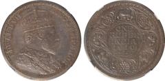 Indian Coins India, Edward VII, silver early pattern restrike rupee, 1910C, EDWARD VII KING & EMPEROR, crowned bust r., rev. value, country, and date, all within border of scrolling foliage (SW.7.12),