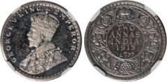 Indian Coins India, George V, silver original proof two annas, 1913C, GEORGE V KING EMPEROR, crowned bust l., rev. value, country, and date, all within border of scrolling foliage (SW.8.201), certifie