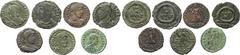 Ancient Coins Roman Imperial Coinage (7): Julian II, AE3, VOT X MVLT XX; Jovian, AE3 (2): VOT V; VOT V MVLT X; Valentinian I, AE3, SECVRITAS REIPVBLICAE; Valens, AE3 (2): SECVRITAS REIPVBLICAE (2); Va