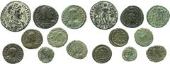 Ancient Coins Roman Imperial Coinage (8): Valens, AE3, SECVRITAS REPVBLICAE; Gratian, AE4, VOT XV MVLT XX; Valentinian II, AE4 (2): VOT X MVLT XX; VICTORIA AVG; Theodosius I (3): AE2, REPARATIO REIPVB