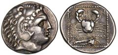 ISLANDS OFF CARIA. Kos. Ca. 285-258 B.C. AR Tetradrachm. Leodamas, magistrate. Good Very Fine AR Tetradrachm. Leodamas, magistrate. Youthful head of Herakles right, wearing lion's skin headdress. Rv. 